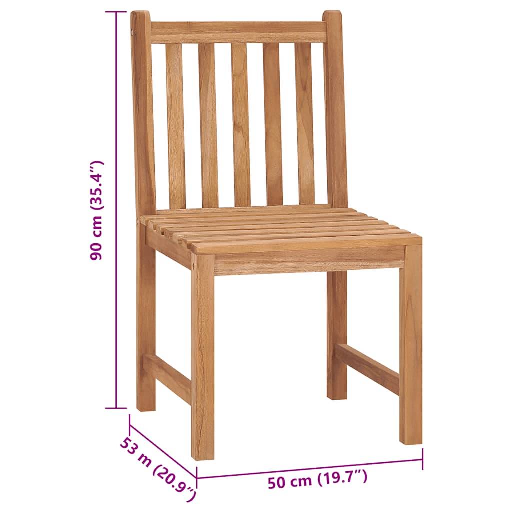vidaXL Gartenstühle 8 Stk. mit Kissen Massivholz Teak