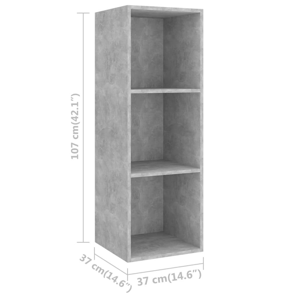 vidaXL 2-tlg. TV-Schrank-Set Betongrau Holzwerkstoff