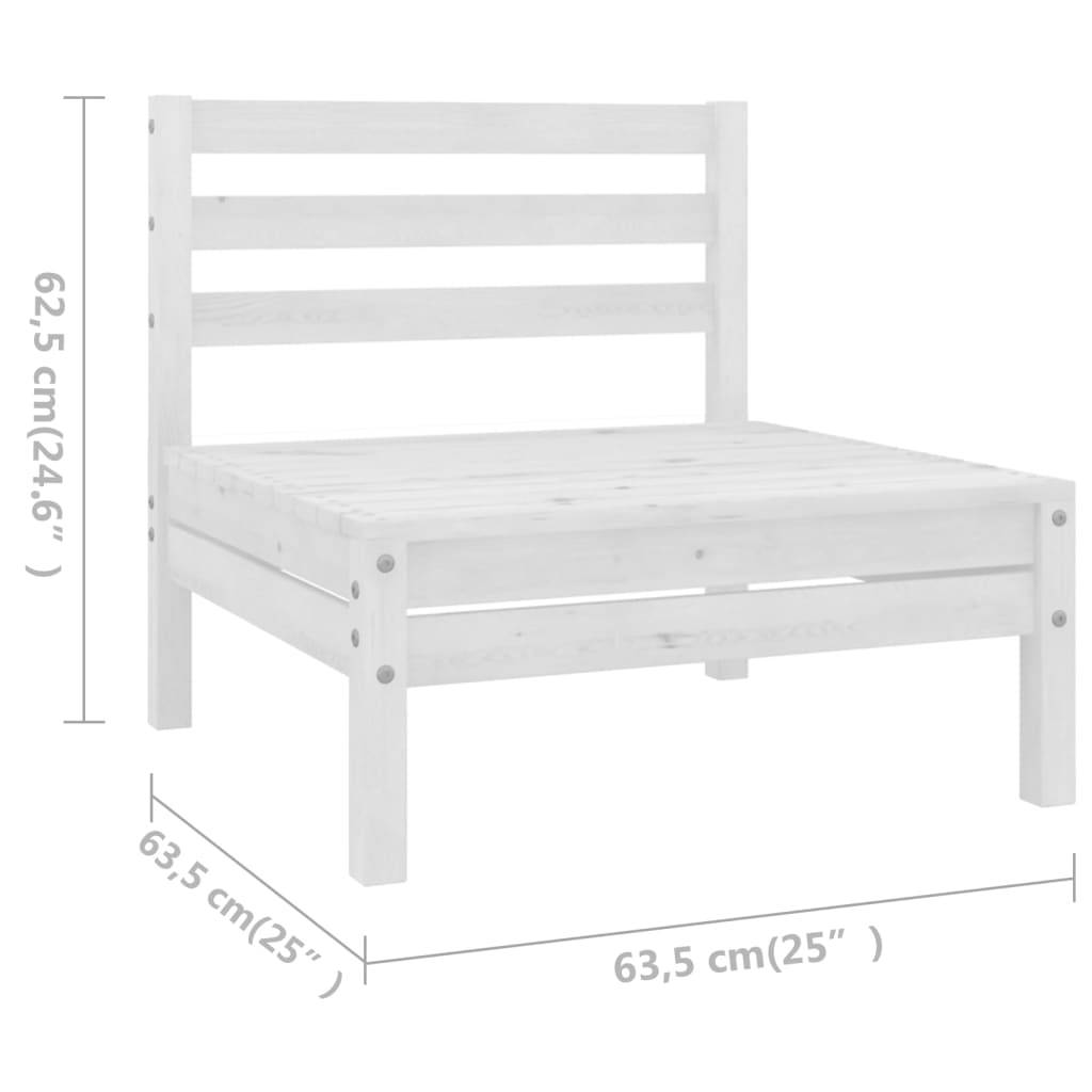 vidaXL 5-tlg. Garten-Lounge-Set Massivholz Kiefer Weiß