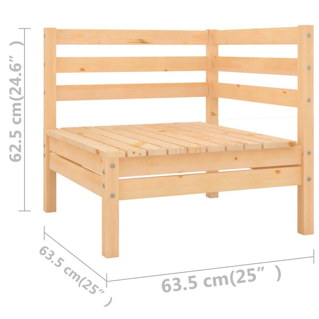 vidaXL 12-tlg. Garten-Lounge-Set Massivholz Kiefer