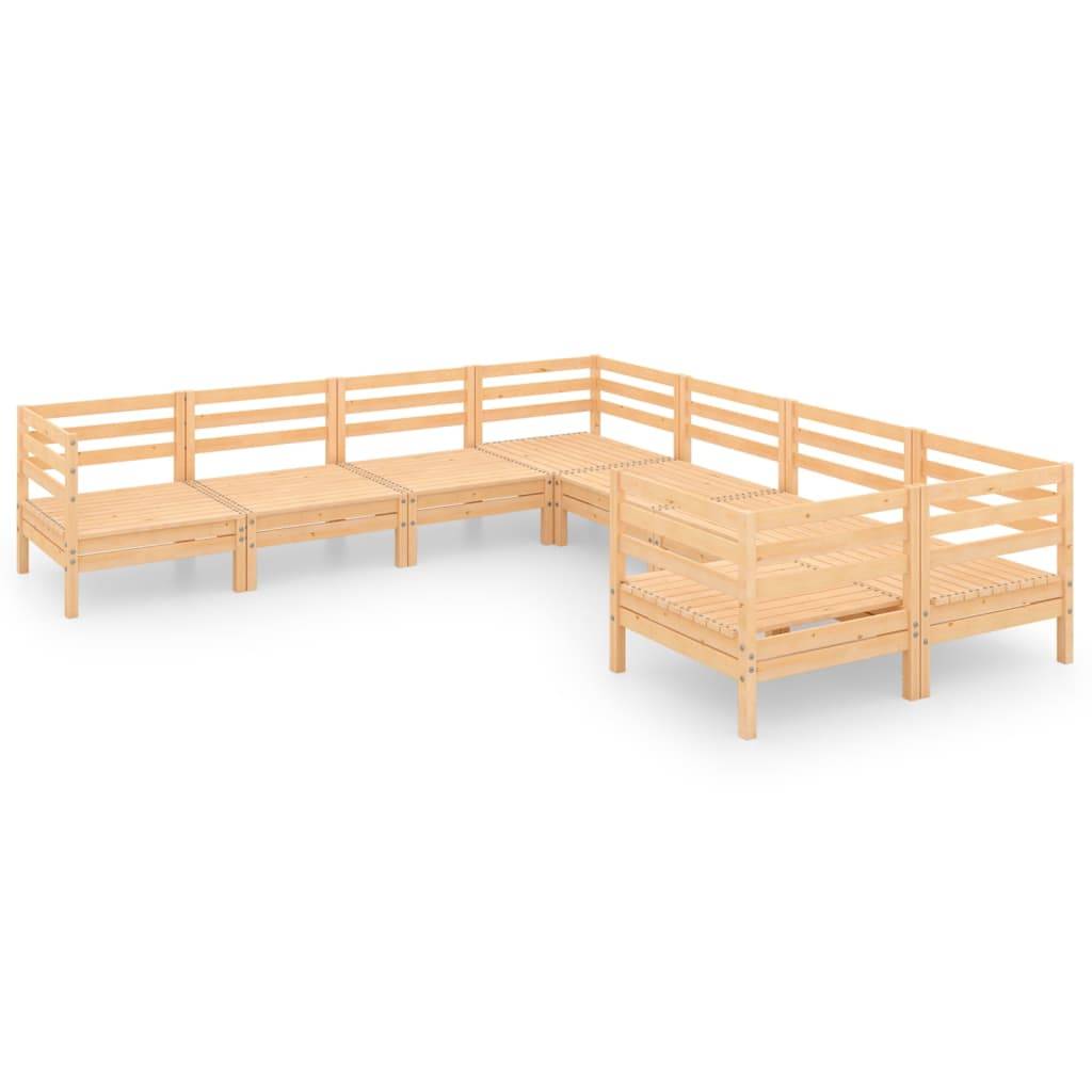 vidaXL 8-tlg. Garten-Lounge-Set Massivholz Kiefer