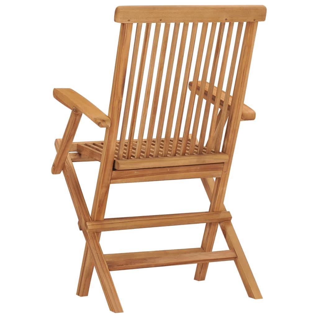 vidaXL Klappbare Gartenstühle 8 Stk. Massivholz Teak
