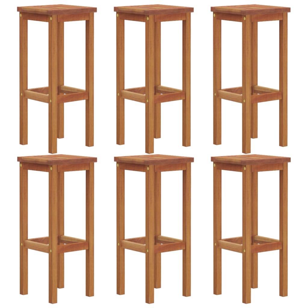 vidaXL Barhocker 6 Stk. Massivholz Akazie