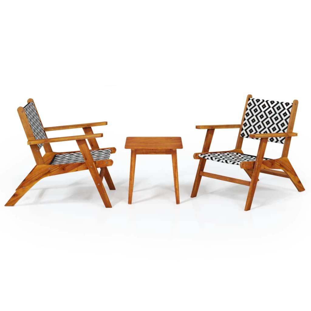 vidaXL 3-tlg. Bistro-Set Massivholz Akazie