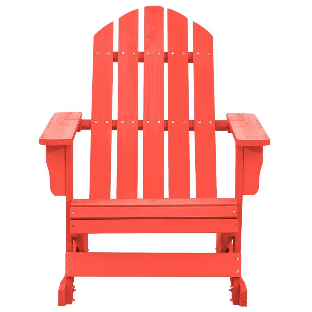 vidaXL Adirondack-Schaukelstuhl Massivholz Tanne Rot