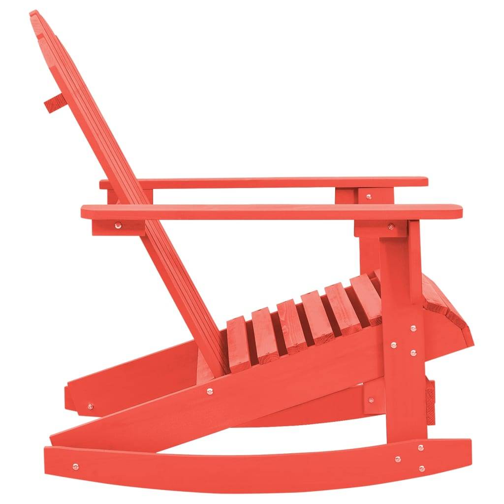 vidaXL Adirondack-Schaukelstuhl Massivholz Tanne Rot