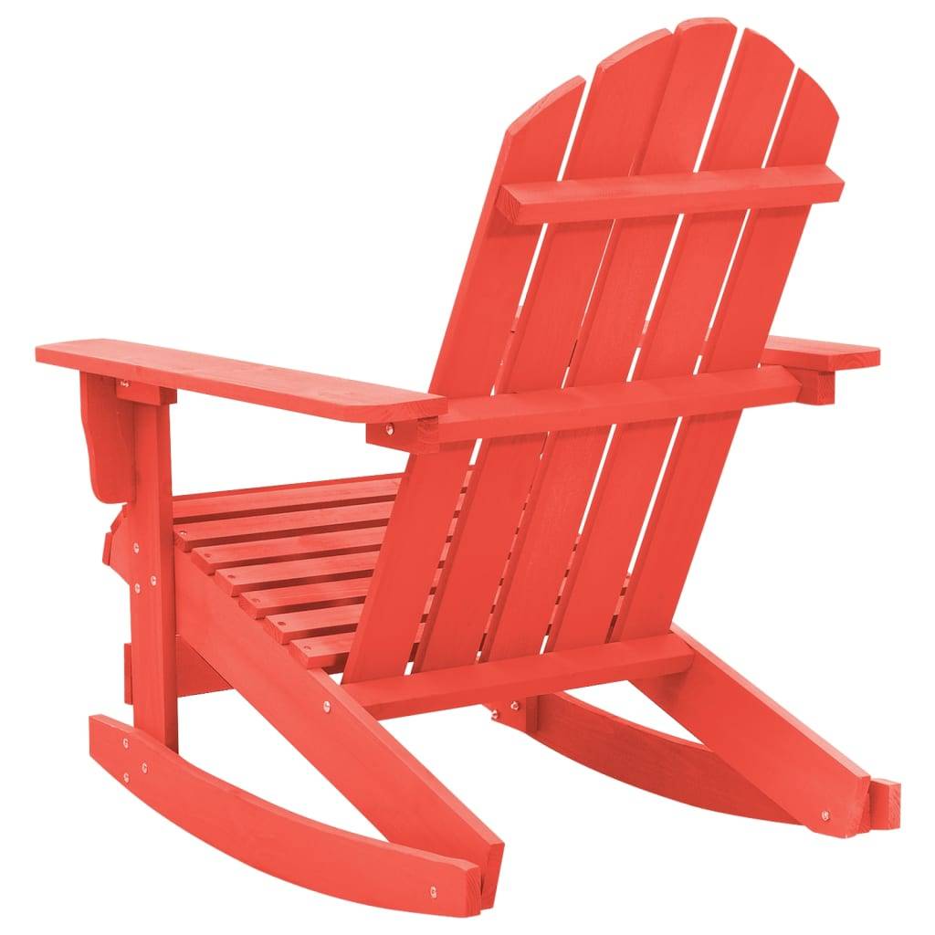 vidaXL Adirondack-Schaukelstuhl Massivholz Tanne Rot