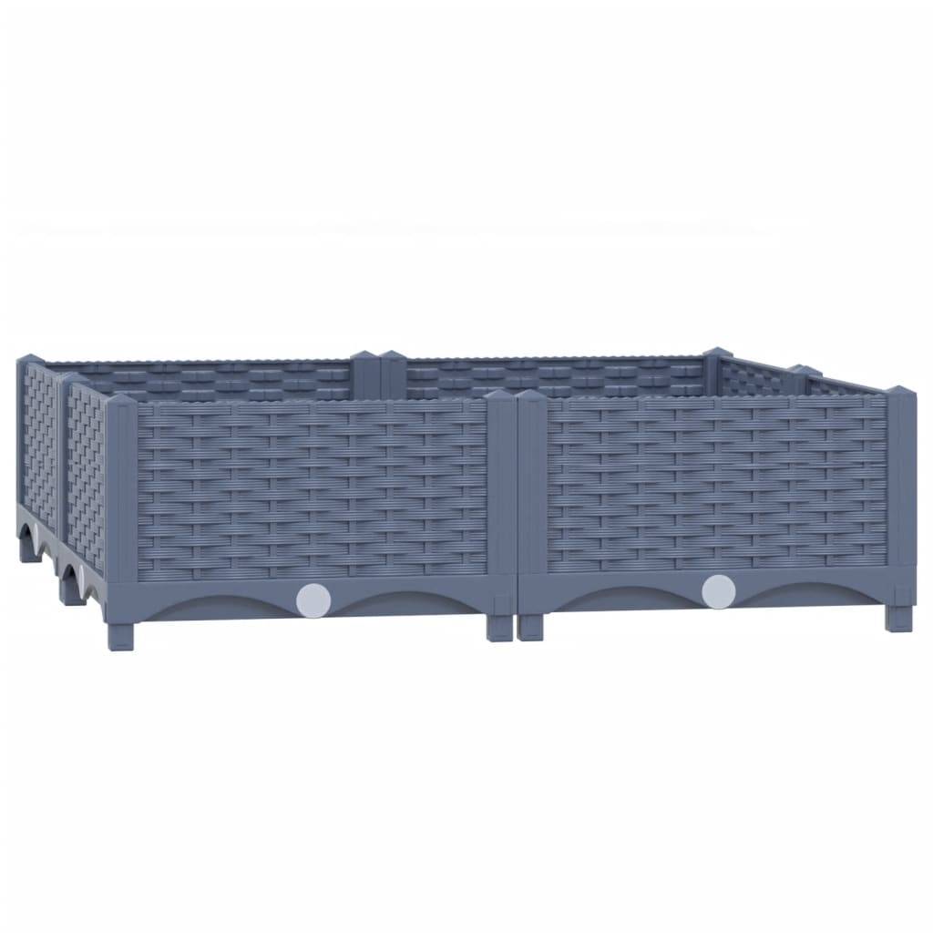 vidaXL Hochbeet 80x80x23 cm Polypropylen