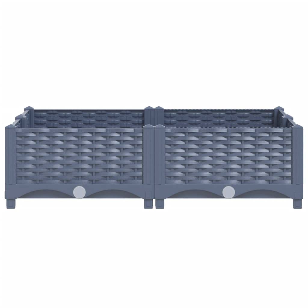 vidaXL Hochbeet 80x80x23 cm Polypropylen