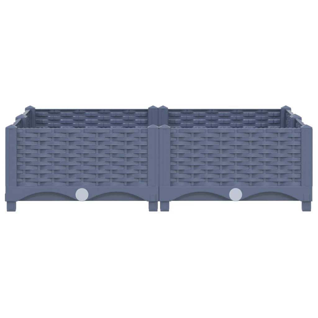 vidaXL Hochbeet 80x80x23 cm Polypropylen