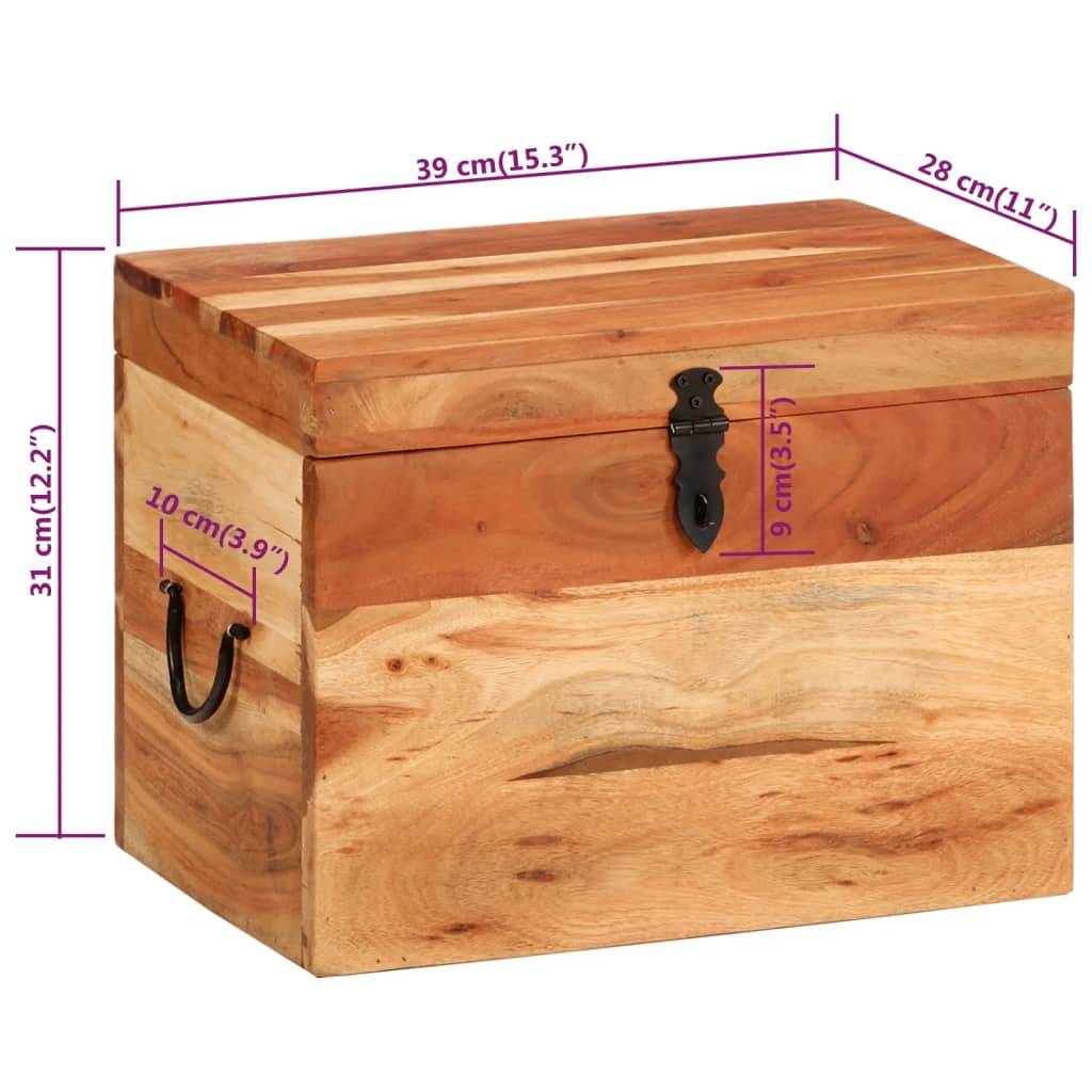vidaXL Aufbewahrungsbox 39x28x31 cm Massivholz Akazie