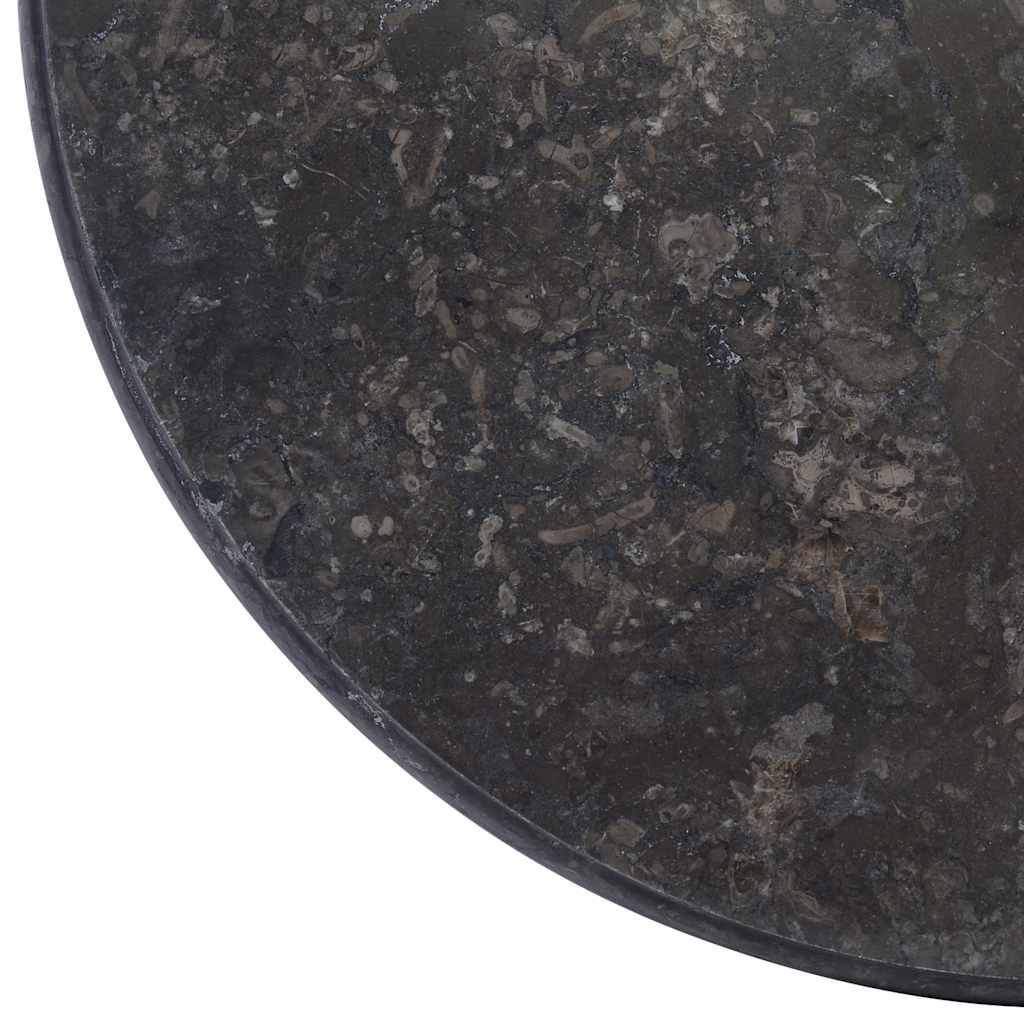 vidaXL Tischplatte Schwarz Ø50x2,5 cm Marmor