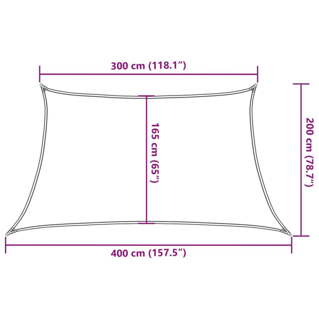 vidaXL Sonnensegel 160 g/m² Hellgrün 3/4x2 m HDPE