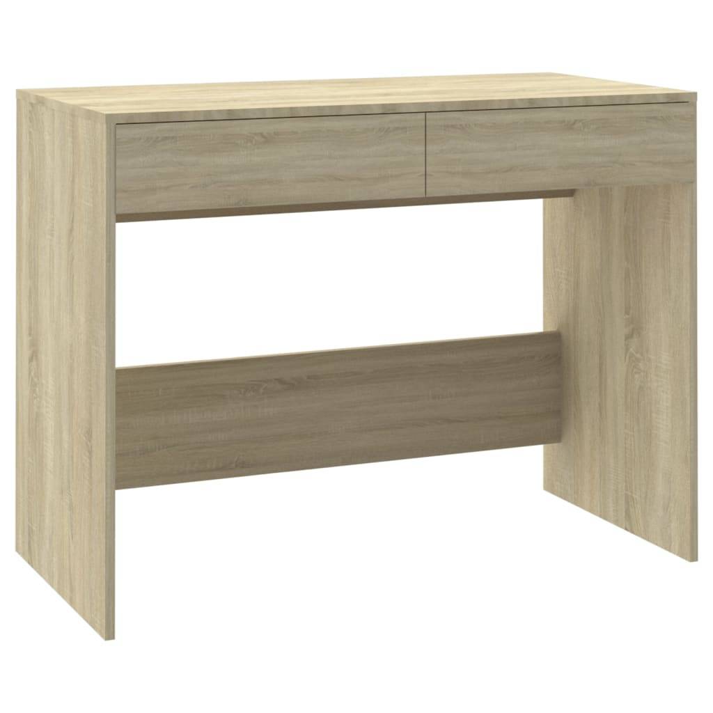 vidaXL Schreibtisch Sonoma-Eiche 101x50x76,5 cm Holzwerkstoff