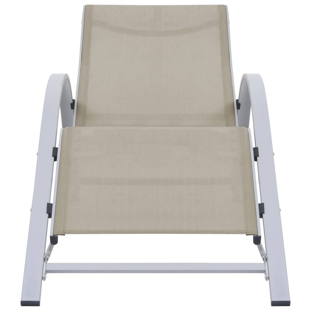 vidaXL Sonnenliege Textilene und Aluminium Creme