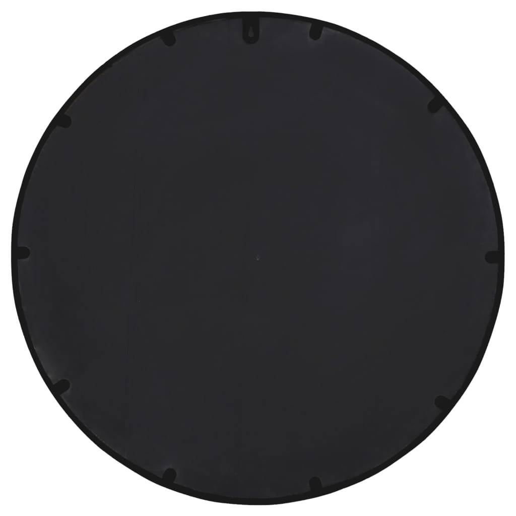 vidaXL Gartenspiegel Schwarz 60x4 cm Eisen Rund