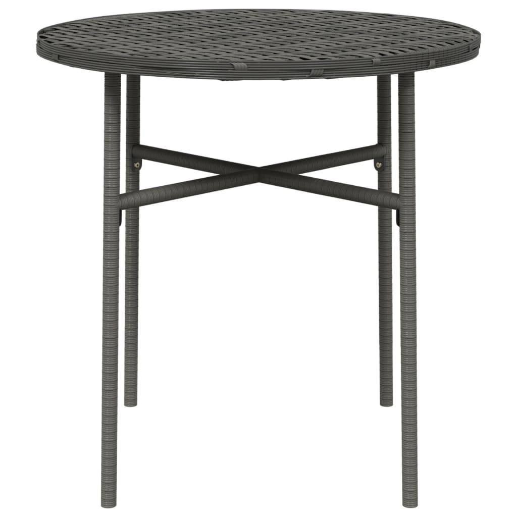 vidaXL Beistelltisch Grau 45 cm Poly Rattan