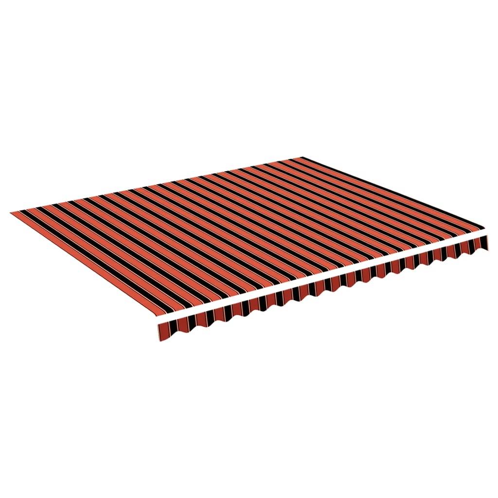 vidaXL Markisenbespannung Orange und Braun 4,5x3,5 m