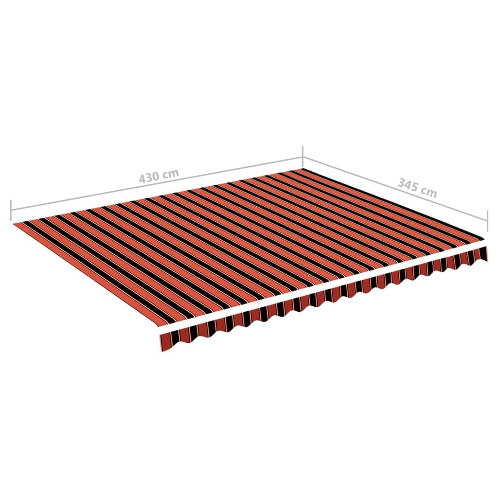 vidaXL Markisenbespannung Orange und Braun 4,5x3,5 m