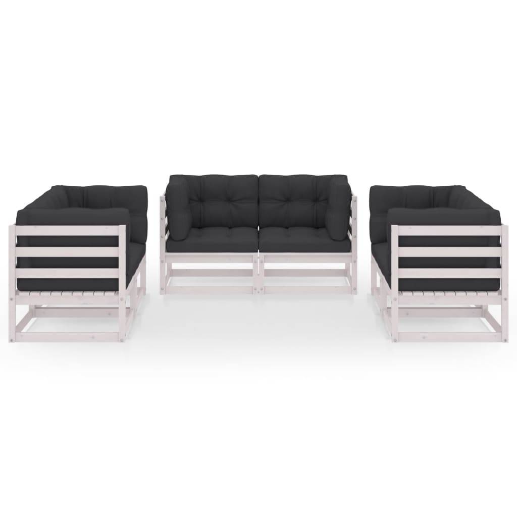 vidaXL 6-tlg. Garten-Lounge-Set mit Kissen Kiefer Massivholz