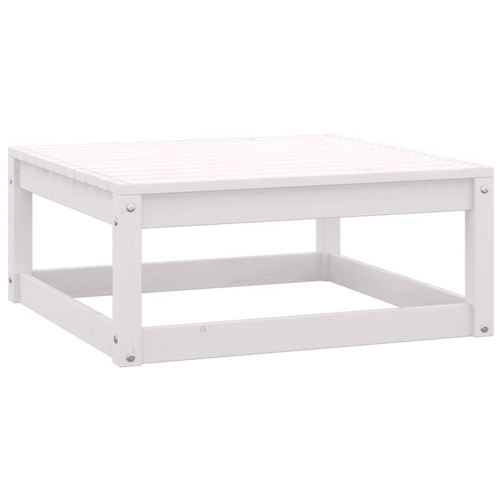 vidaXL 2-tlg. Garten-Lounge-Set mit Kissen Weiß Kiefer Massivholz