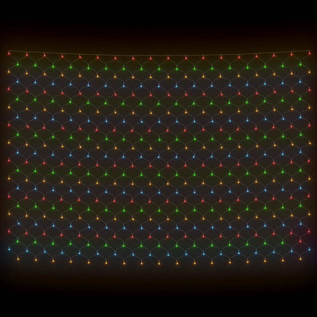 vidaXL Weihnachts-Lichternetz 4x4 m 544 LED Bunt Indoor Outdoor