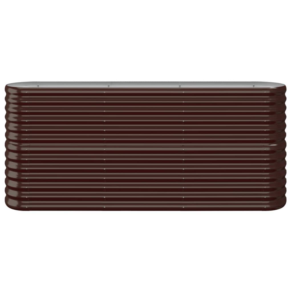 vidaXL Hochbeet Pulverbeschichteter Stahl 152x40x68 cm Braun