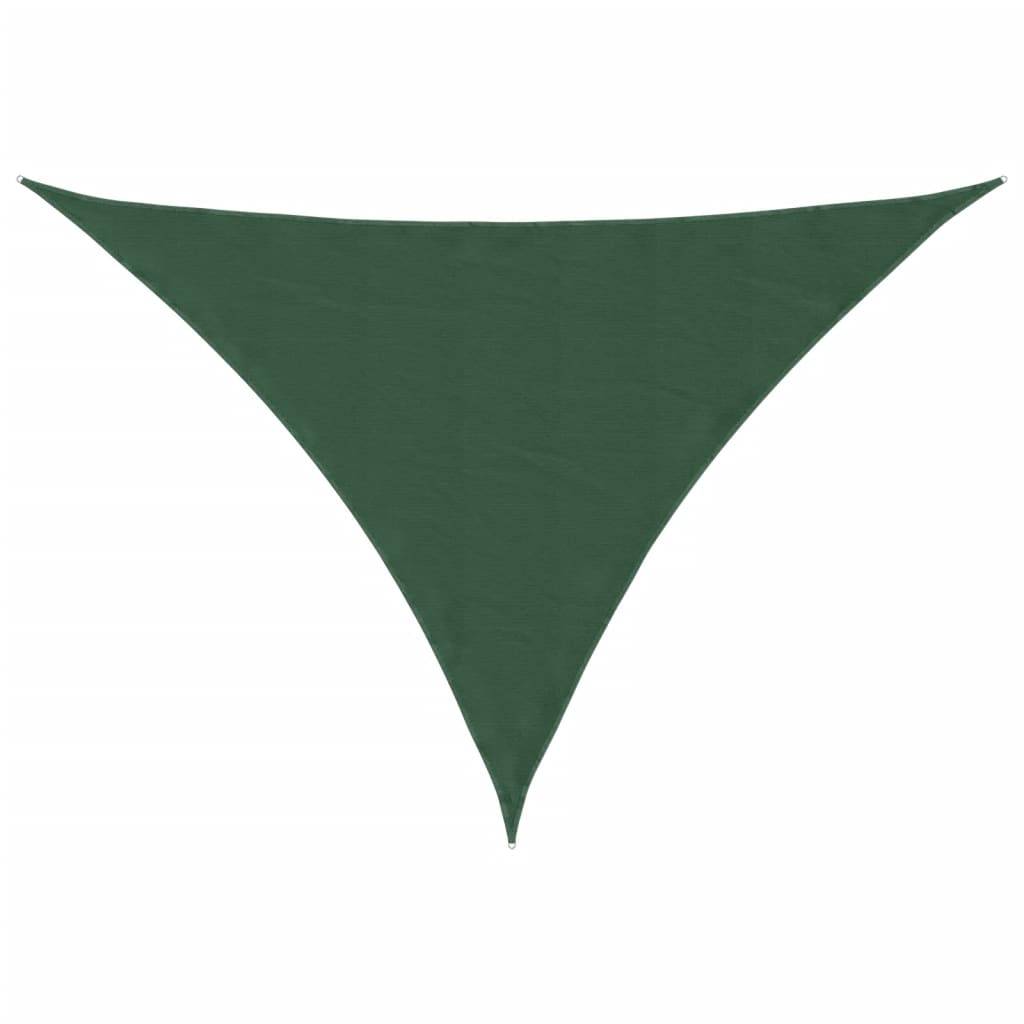 vidaXL Sonnensegel Oxford-Gewebe Dreieckig 3,5x3,5x4,9 m Dunkelgrün