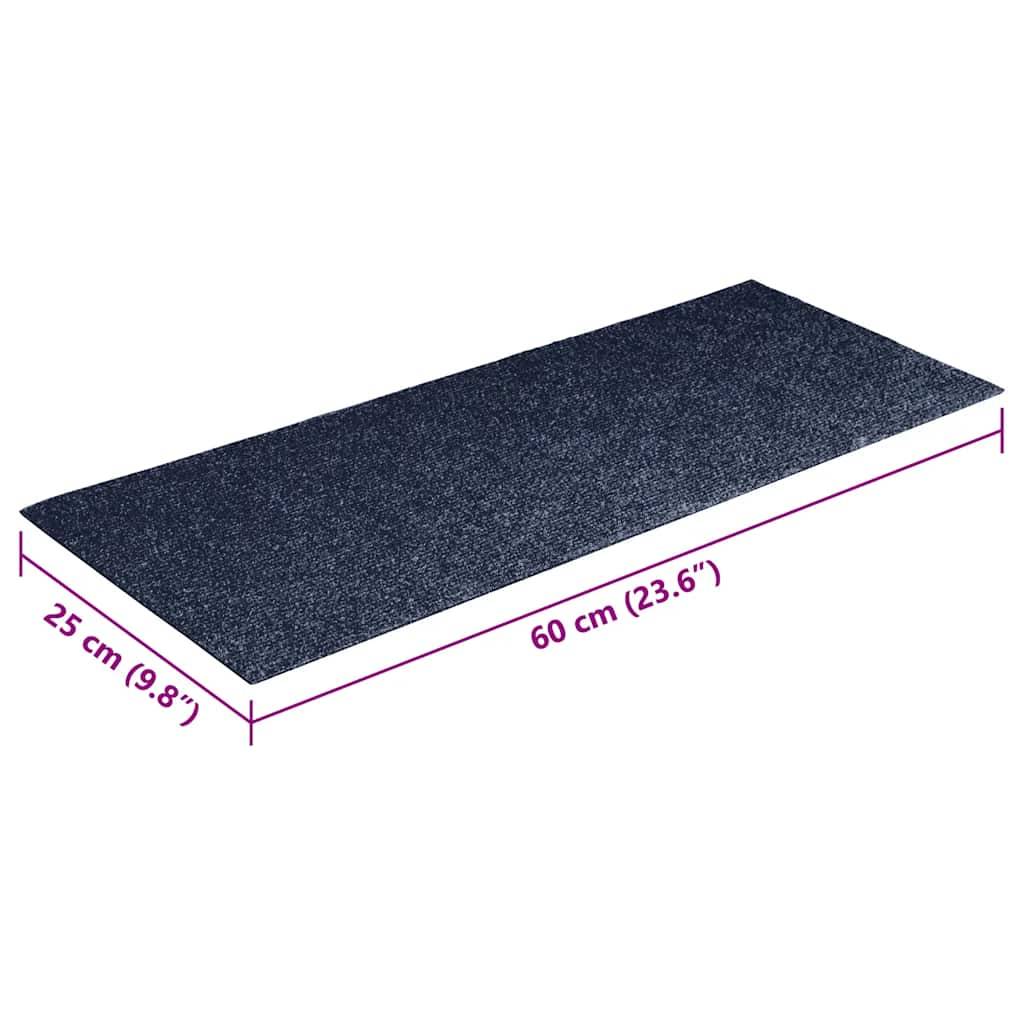 vidaXL Selbstklebende Treppenmatten 15 Stk. 60x25 cm Graublau