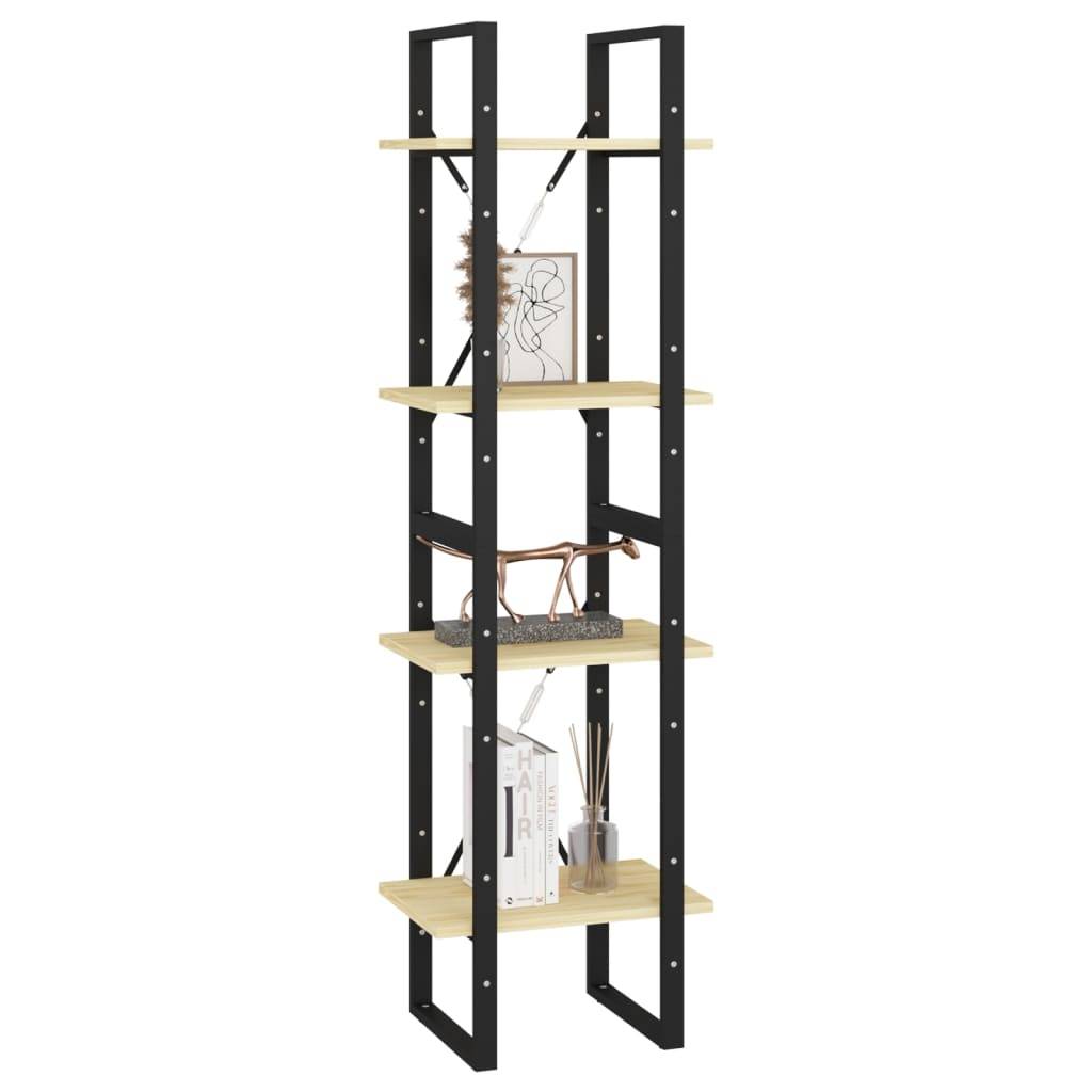 vidaXL Bücherregal 4 Böden 40x30x140 cm Massivholz Kiefer