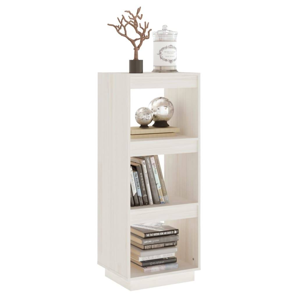 vidaXL Bücherregal/Raumteiler Weiß 40x35x103 cm Massivholz Kiefer