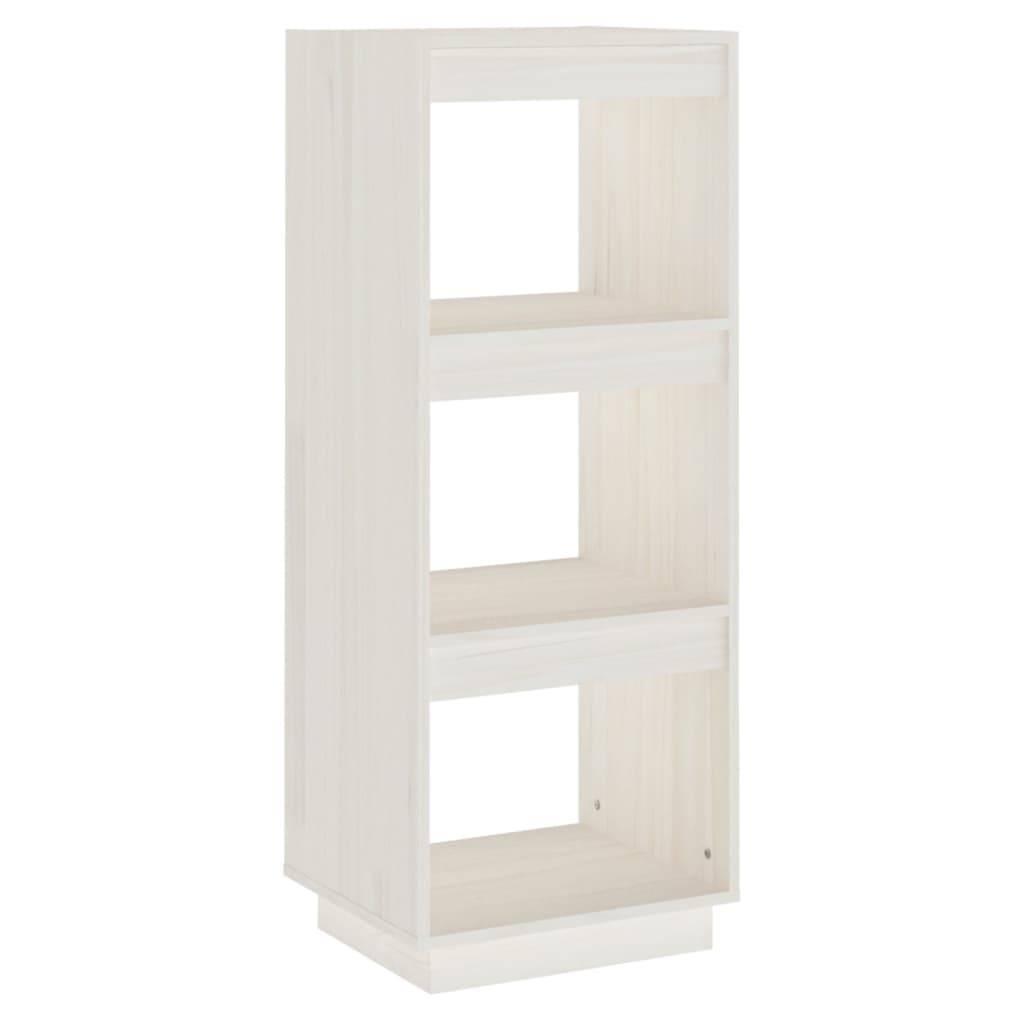 vidaXL Bücherregal/Raumteiler Weiß 40x35x103 cm Massivholz Kiefer