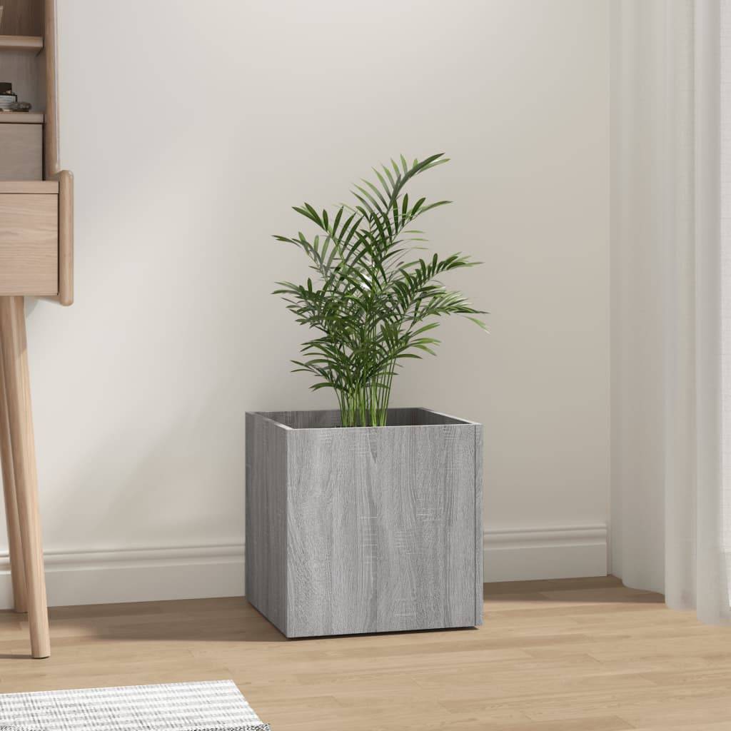vidaXL Pflanzgefäß Grau Sonoma 40x40x40 cm Holzwerkstoff