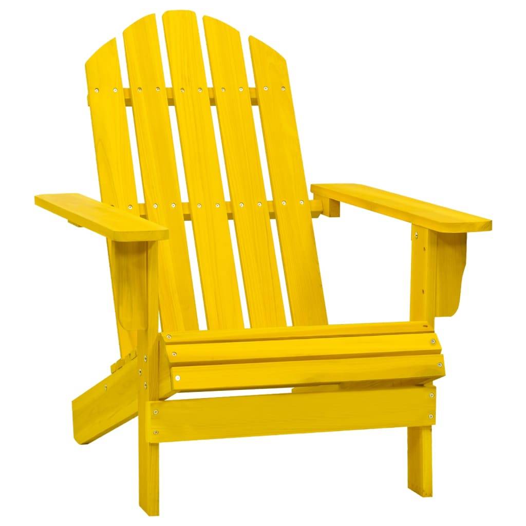 vidaXL Adirondack-Gartenstuhl Massivholz Tanne Gelb