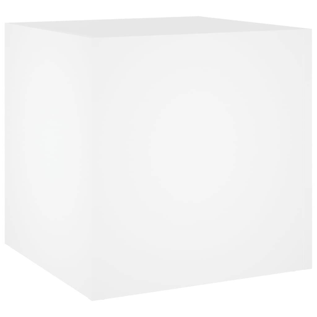 vidaXL Pflanzgefäß Weiß 40x40x40 cm Holzwerkstoff
