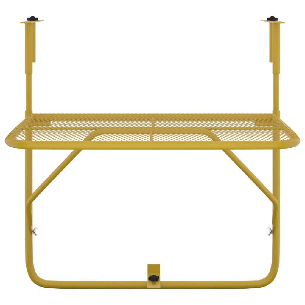 vidaXL Balkontisch Golden 60x40 cm Stahl