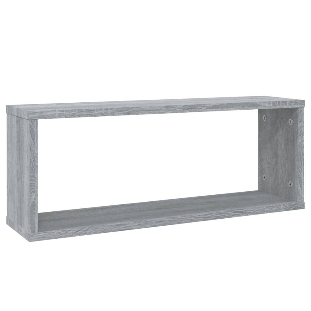 vidaXL Würfelregale 6 Stk. Grau Sonoma 60x15x23 cm Holzwerkstoff