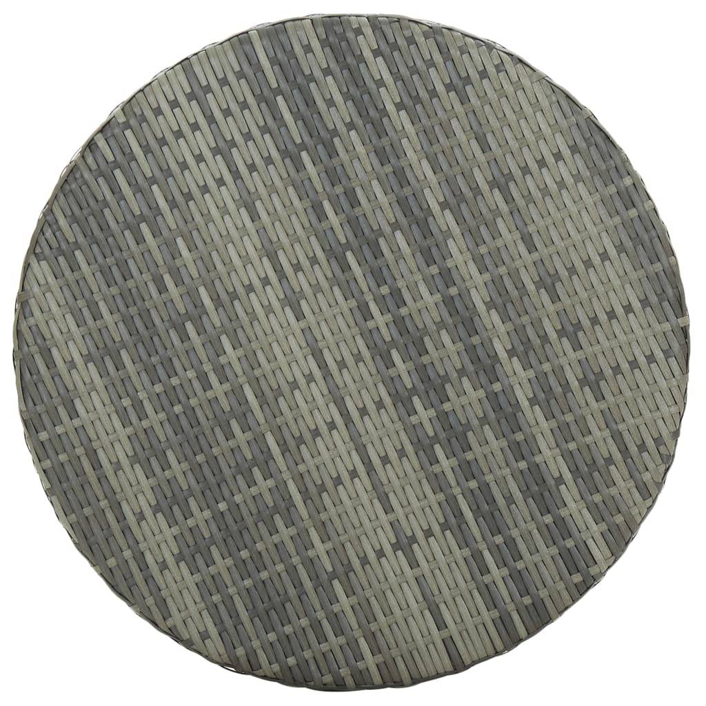 vidaXL Gartentisch Grau 60,5x106 cm Poly Rattan