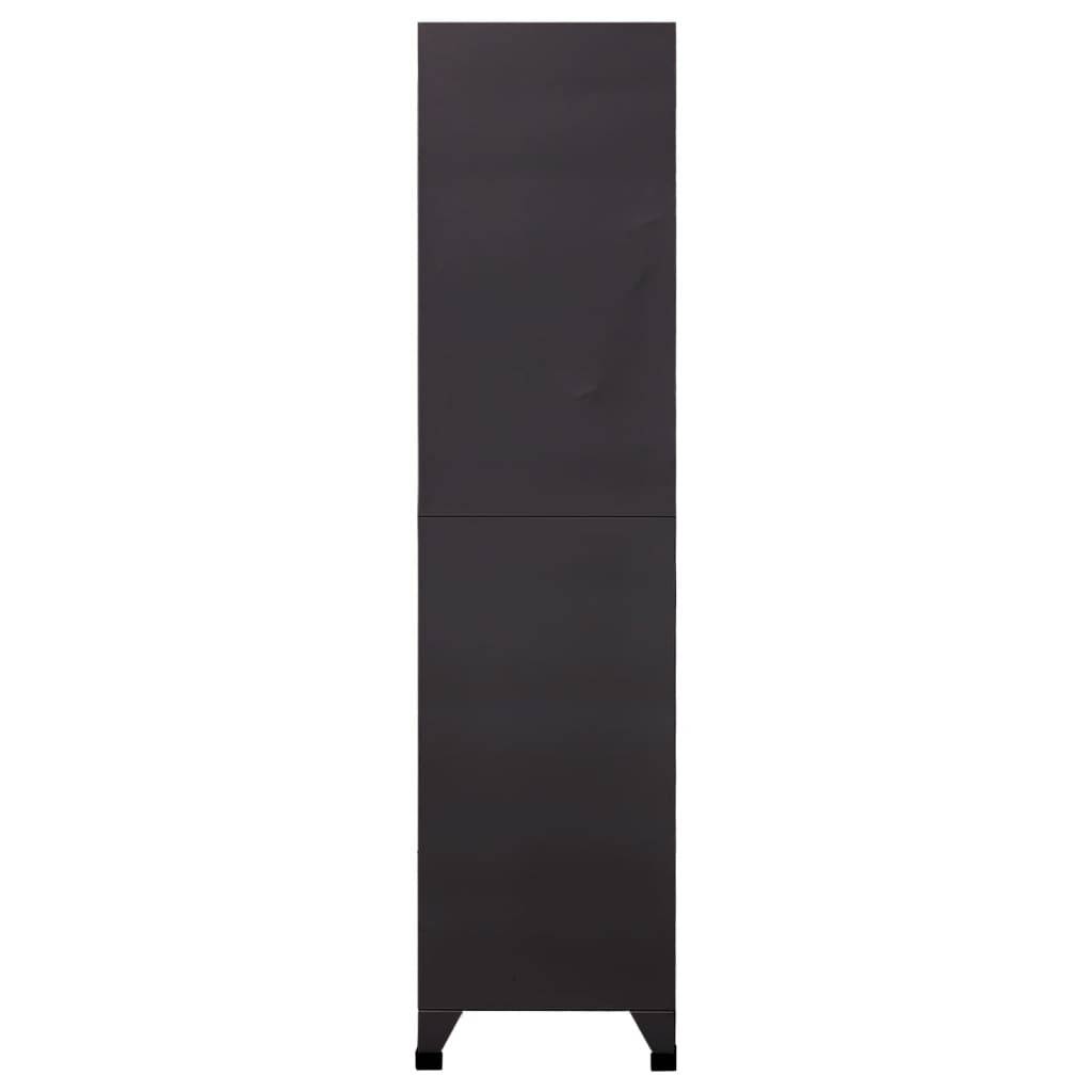vidaXL Schließfachschrank Anthrazit und Weiß 90x40x180 cm Stahl