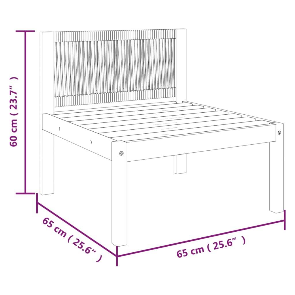 vidaXL 4-tlg. Garten-Lounge-Set mit Kissen Cremeweiß Massivholz Akazie