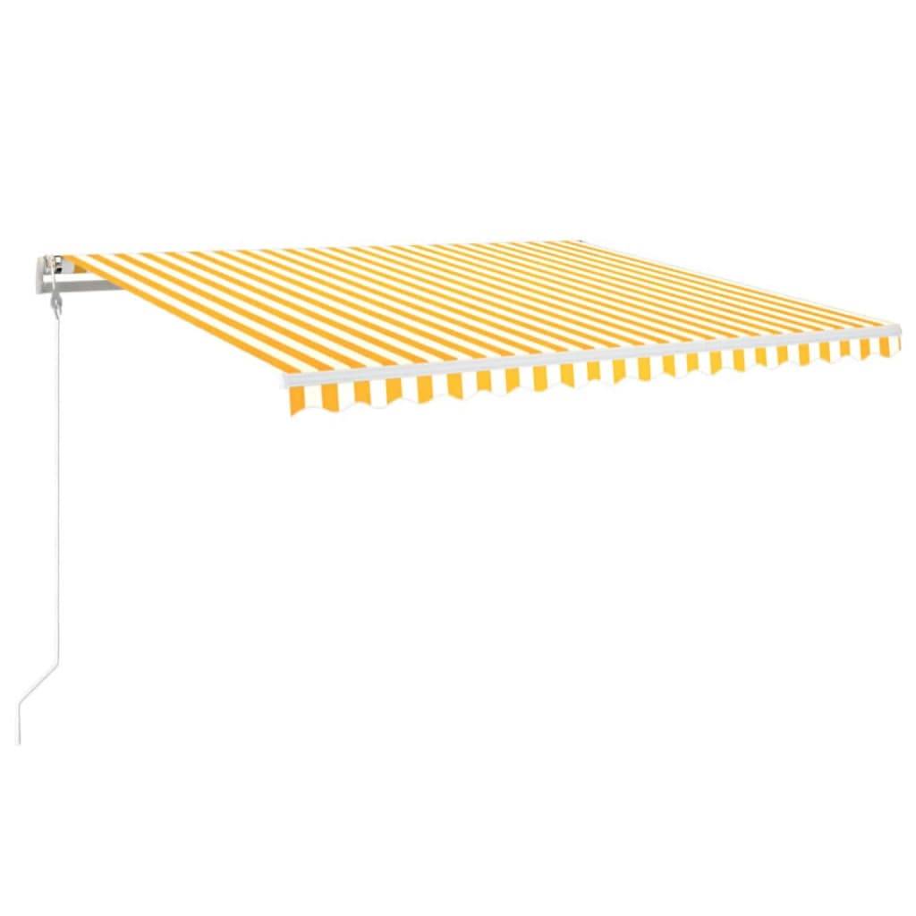 vidaXL Automatische Markise mit LED & Windsensor 400x350 Gelb/Weiß