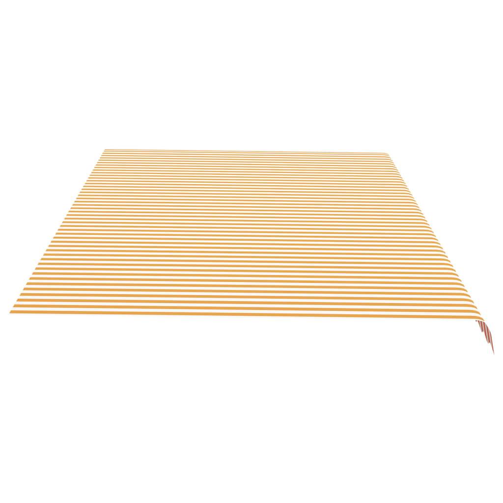 vidaXL Markisenbespannung Gelb und Weiß 6x3,5 m