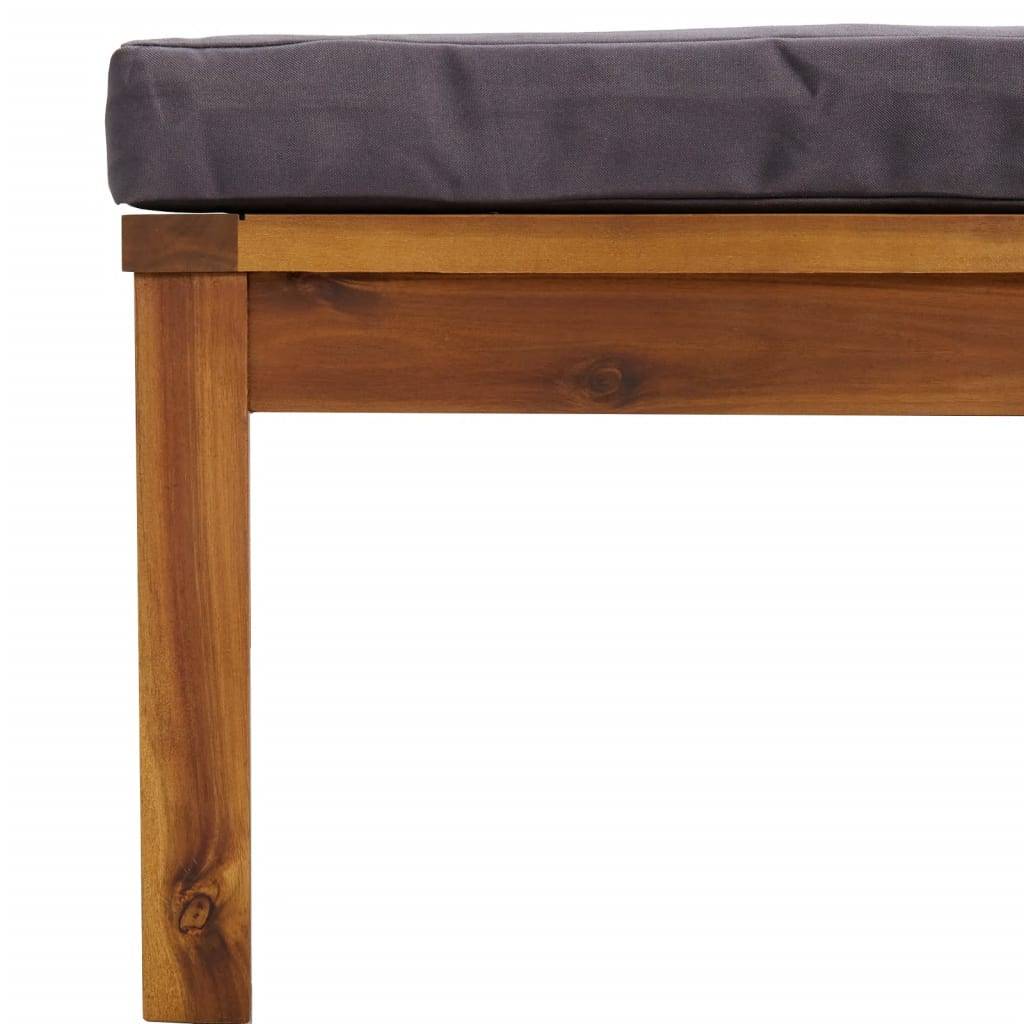 vidaXL 3-tlg. Garten-Lounge-Set mit Auflage Massivholz Akazie