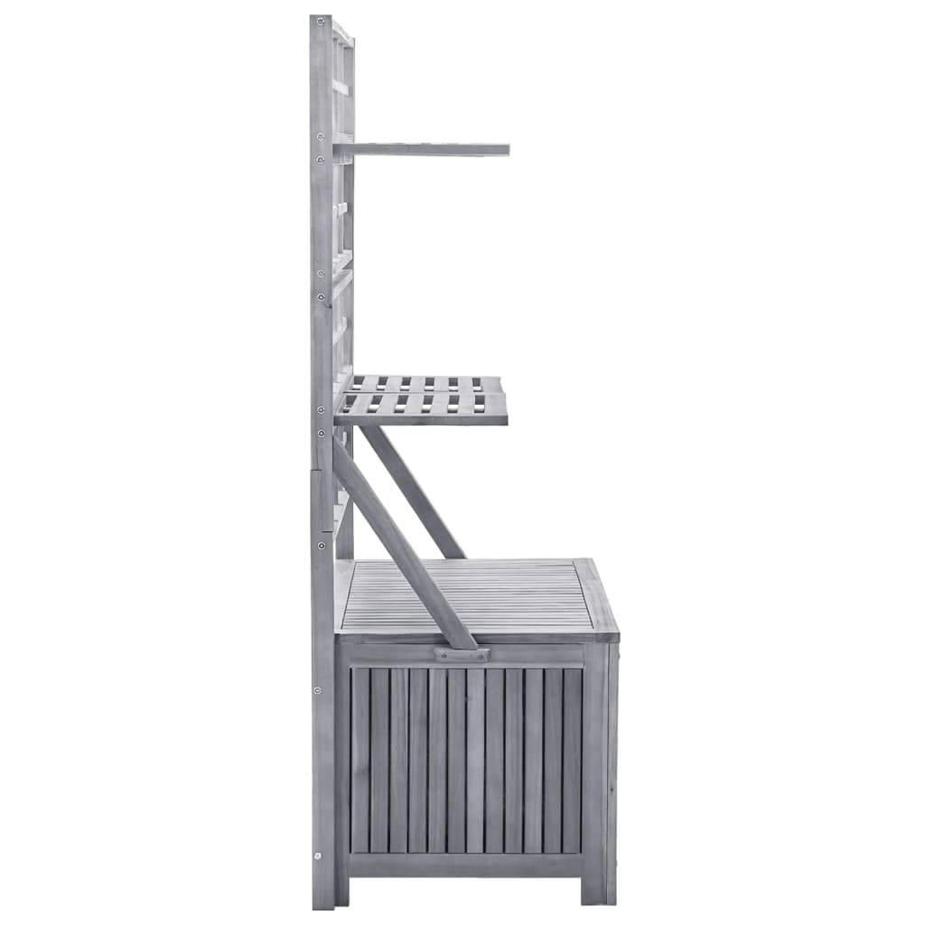 vidaXL Aufbewahrungstruhe mit Rankgitter 99x55x160cm Massivholz Akazie