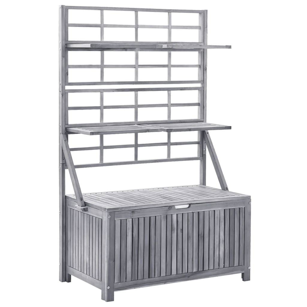 vidaXL Aufbewahrungstruhe mit Rankgitter 99x55x160cm Massivholz Akazie