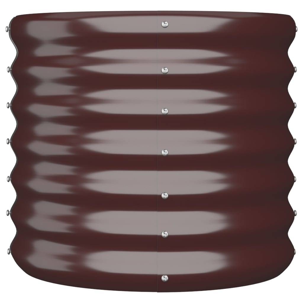 vidaXL Pflanzkübel Pulverbeschichteter Stahl 40x40x36 cm Braun