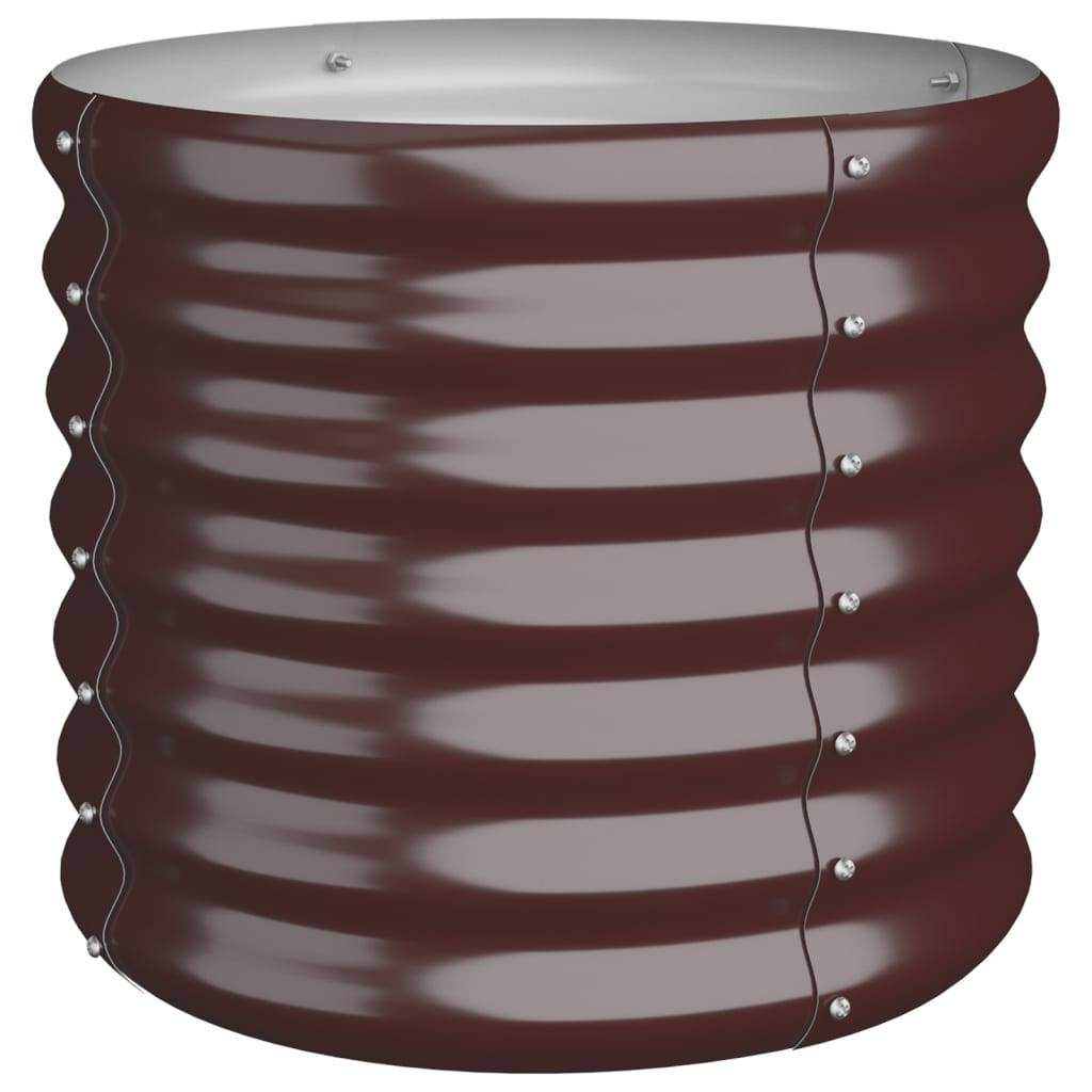 vidaXL Pflanzkübel Pulverbeschichteter Stahl 40x40x36 cm Braun