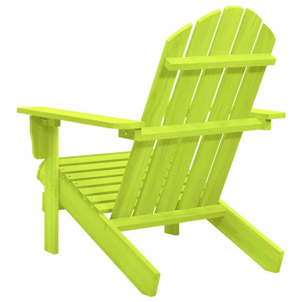 vidaXL Adirondack-Gartenstuhl Massivholz Tanne Grün