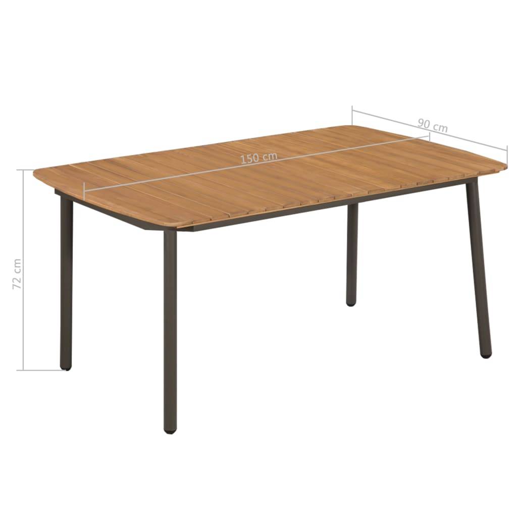 vidaXL 7-tlg. Garten-Essgruppe Poly Rattan Grau