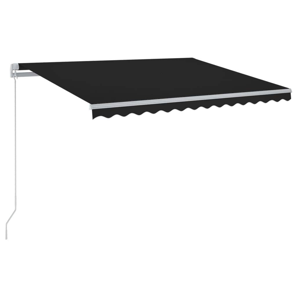 vidaXL Markise Manuell Einziehbar mit LED 300x250 cm Anthrazit